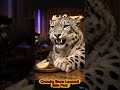 Crunchy Snow Leopard Eats Pear 🤤✨ | The Most Relaxing ASMR #shorts #mochichocoverse