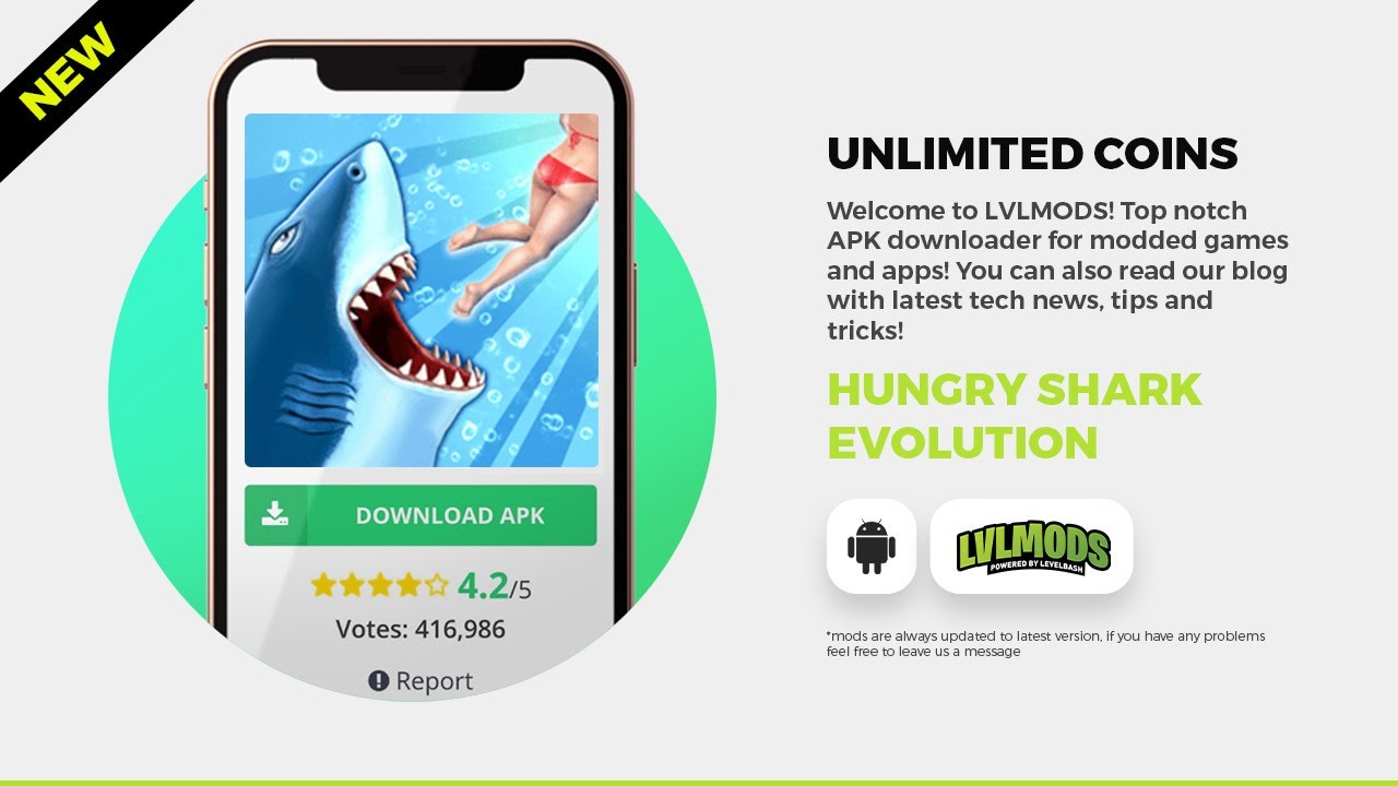 Hungry Shark Evolution Mod APK *Unlimited Coins and Gems* YouTube
