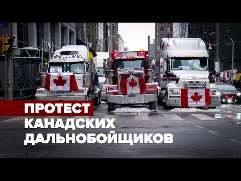 «Колонна свободы»: канадские дальнобойщики выступили против антиковидных мер