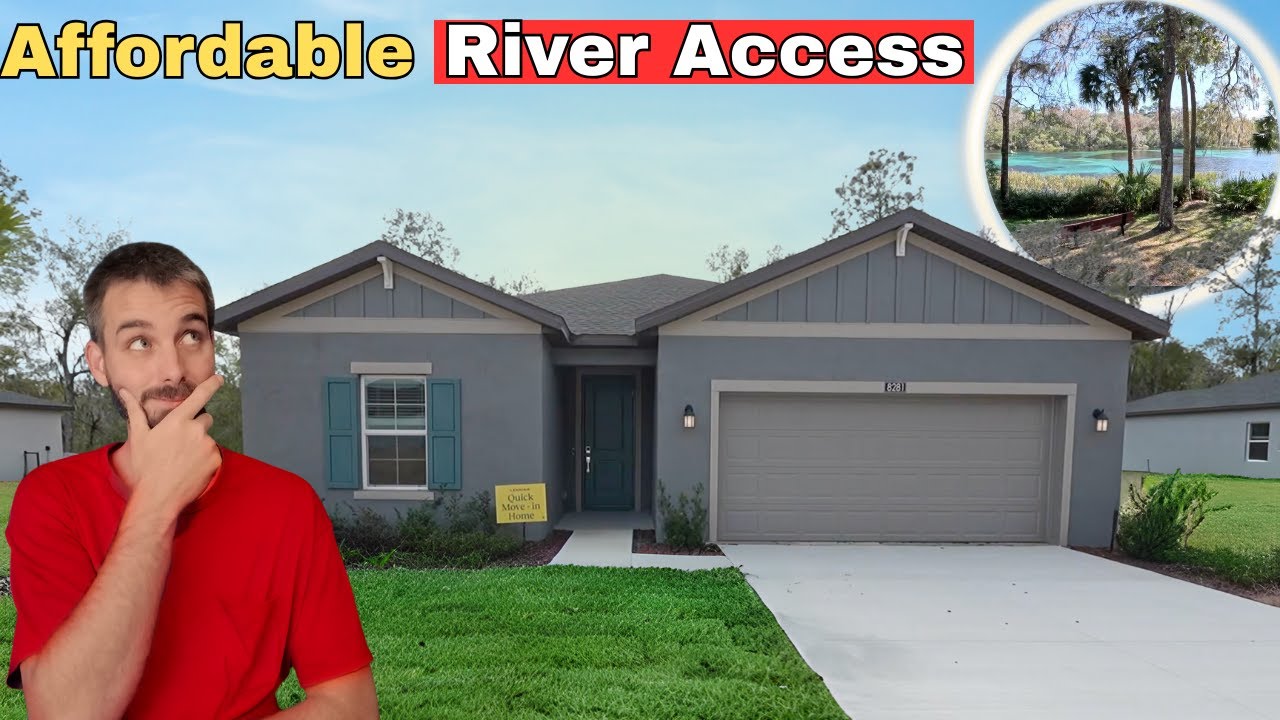 Осмотр двух доступных по цене новых домов в Рейнбоу-Спрингс с частным выходом к реке.