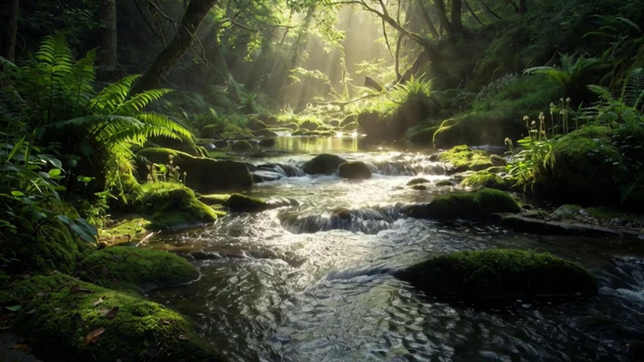 LIVE: Serene Forest Stream | Relax, Sleep, Study | White Noise Room 4K