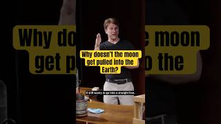 Why doesnt the moon get pulled into the Earth? What Isaac Newton discovered. #shorts #space #moon