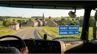 POV European Truck Journey • France Belgium Highway | Calm Driving Sounds screenshot 1