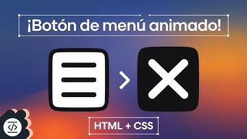 Cómo Hacer un Botón de Menú Animado con HTML y CSS