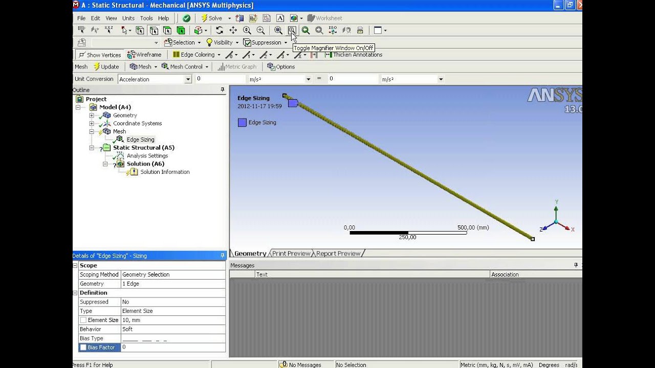 ansys workbench - simplified l beam analysis - youtube