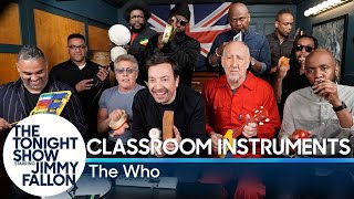 Jimmy Fallon, The Who & The Roots Sing "Won't Get Fooled Again" (Classroom Instruments)