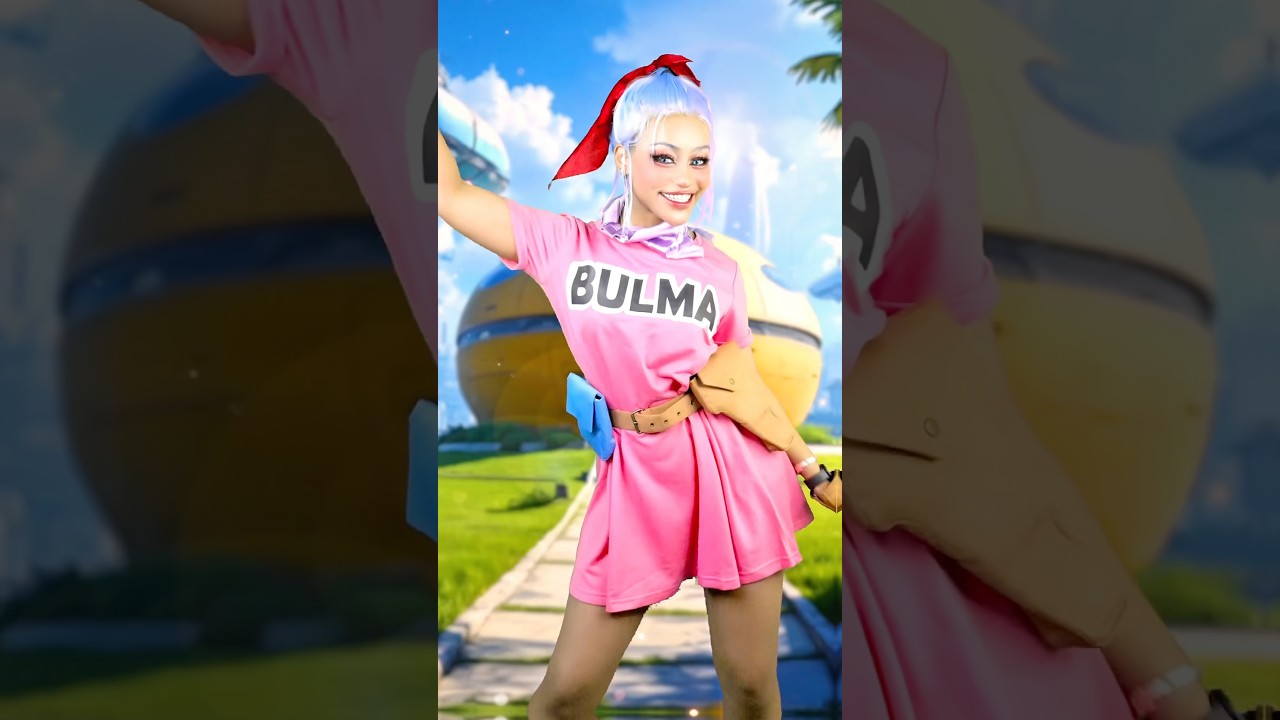Bulma vibing in between finding drsgon  balls🌝💓Rate this cosplay👀#princesssachiko #bulmacosplay