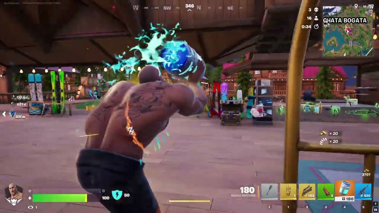 chalenge moge brać item z bosa tylko