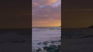 Ocean Waves Sounds &amp; Scenic Sunset Colors of the Tropical Coast - Golden Hour in Hawaii - #short