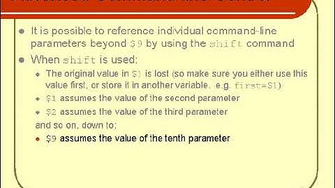 Using shift command -   - Shell Scripting -64