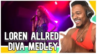 Loren Allred - Diva Medley (Whitney Houston, Mariah Carey, Toni Braxton etc) | REACTION