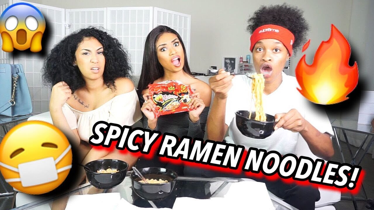 2x spicy ramen noodle challenge! ft Queen Naija, PerfectLaughs, and Kellie Sweet