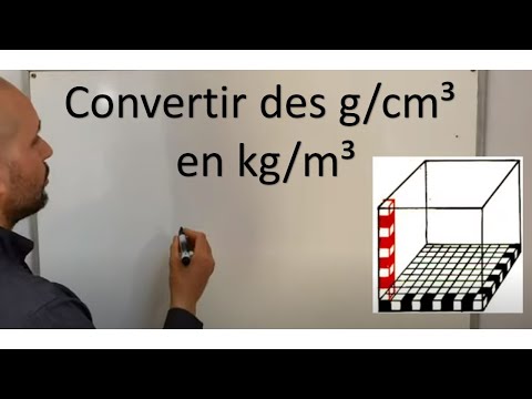 Vidéo: Qu'est-ce que le gramme par centimètre cube ?
