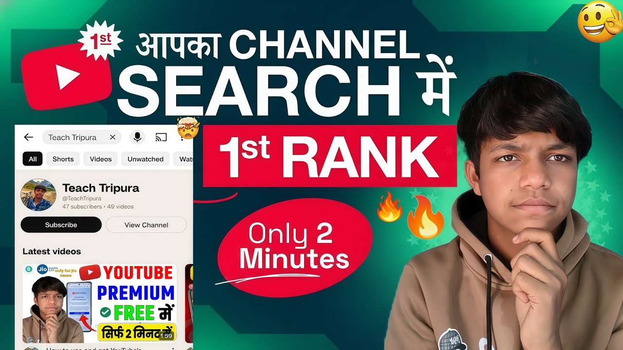 How to rank your YouTube channel at number 1st in search list  