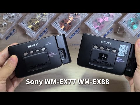 SONY WM-EX88美品，再生、早送り、巻き戻しは正常に動作します Sony WM-EX77 WM-EX88 Cassette Player Walkman - YouTube