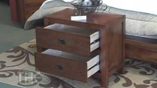 Walnut Finished Bedroom Set with Platform Bed, Samantha Collection by Coaster Furniture