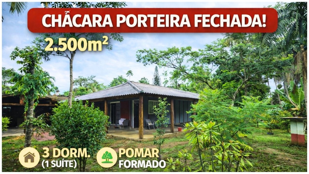 VAI VENDER RÁPIDO! Chácara de 2.500m² com Escritura e 