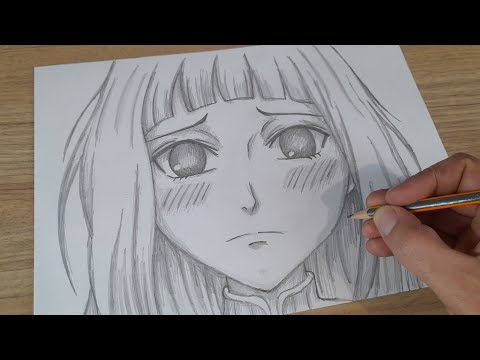 como desenhar a hinata hyuga do anime naruto shippuden #naruto #hinata