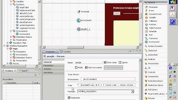 Agent Mobility Nugget 8Examining model details environment, population color specification, simulati