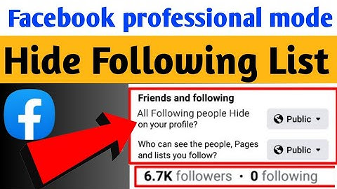 how to hide following list on facebook professional mode||Facebook following ko hide kaise karen