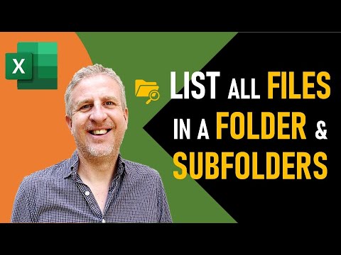 How to Get a List of all Files in a Folder and Subfolders into Excel ...