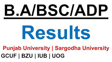 B.A/BSC/ADP Part 1 & 2 | Results Supply 2020 & Annual 2021 | PU | UOS | GCUF | BZU | IUB | UOG