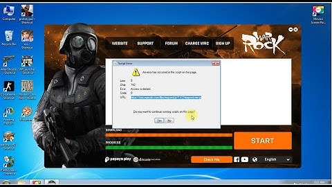 WarRock Script error on  Windows 7  2021