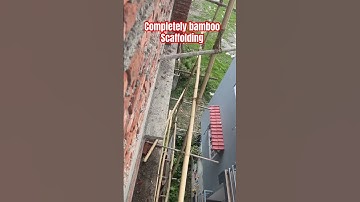 Bamboo Scaffolding Work on New Building Construction Project #techmeengineer #buildingconstruction