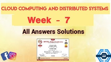 Cloud Computing And Distributed Systems | Week 7 Answers 2024 | NPTEL 2024 |