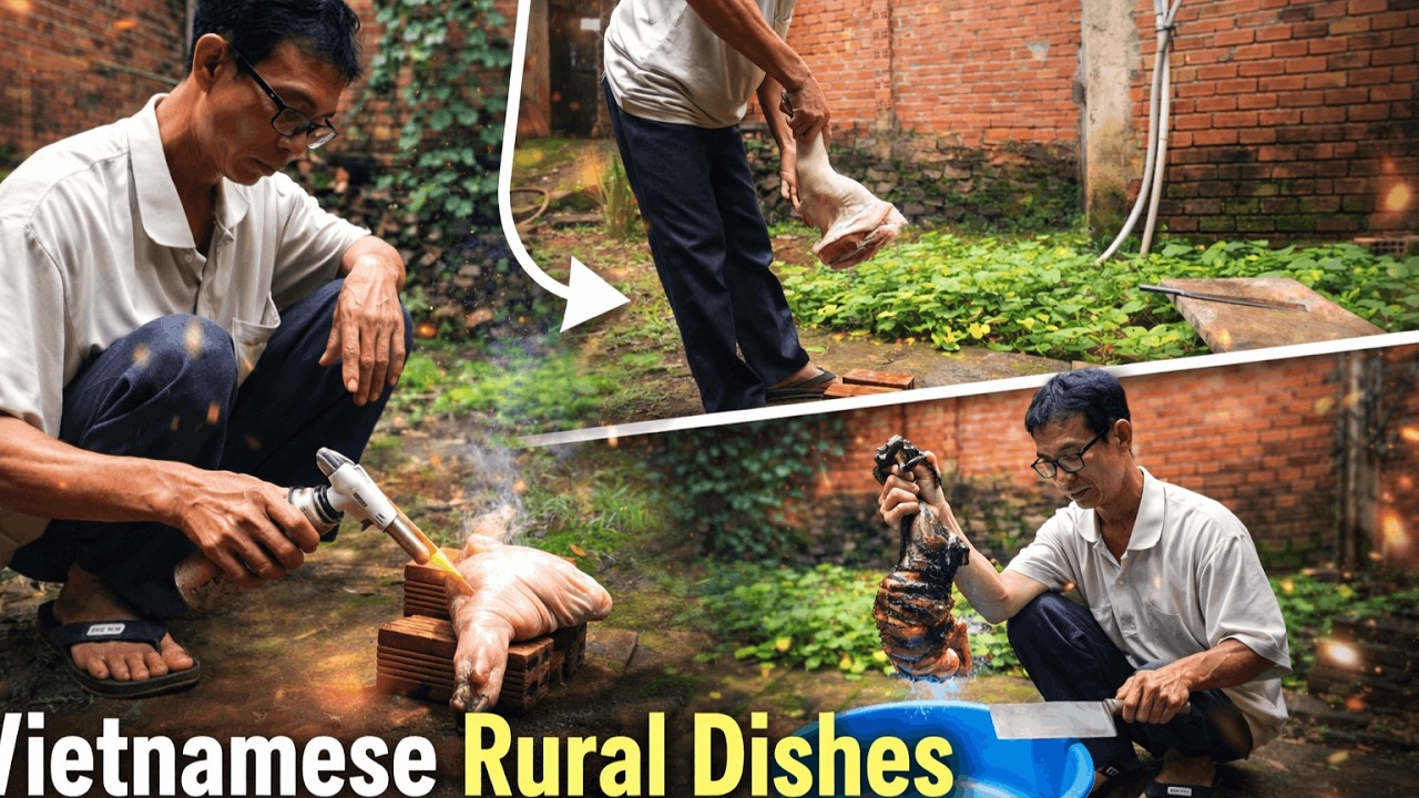 Simple dishes of a Vietnamese rural family