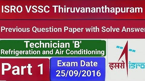 ISRO VSSC RAC previous year question paper //MRAC question paper/Part 1//2016 #isropreviousyearpaper