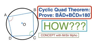How To Prove Cyclic Quad Theorem | Grd11&12 Euclidean Geometry |with MrSir Mpho