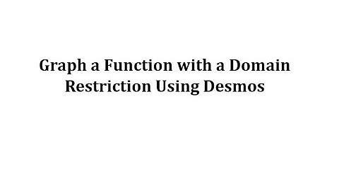 Graph a Function with a Domain Restriction Using Desmos