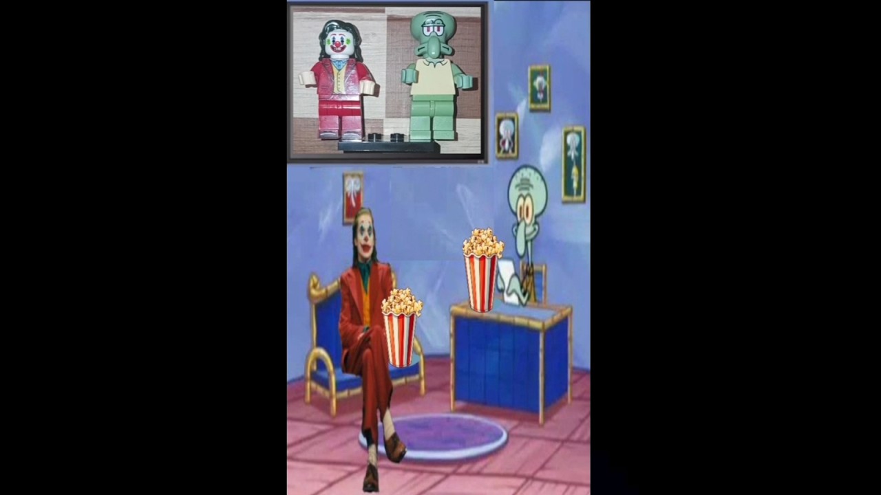 Joker & Squidward like Batman & SpongeBob Chess Game #shorts #joker #spongebob