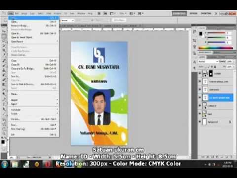 Tutorial Photoshop  Membuat ID  Card  YouTube