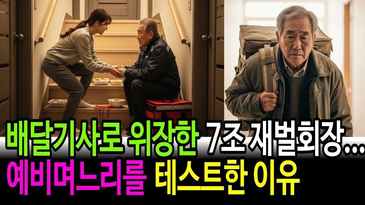 “배달기사로 위장한 7조 재벌회장… 예비며느리를 테스트한 이유”#시니어오디오북#오디오북#인생사연#노후사연#감동사연#시니어