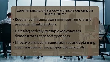 Can Internal Crisis Communication Create Team Unity? - Communications Jobs