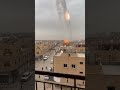Missile Strike Over Cityscape #MissileStrike #UrbanWarfare #ConflictZone