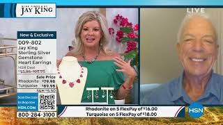 Jay King Sterling Silver Baroque Rose Rhodonite Heart Ea...