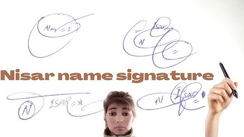 nisar name signature in English style