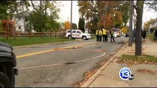 Wild firehose strikes cars and a bicyclist 101814