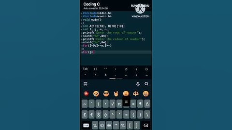 write a program to print the matrix in C language #youtubeshorts #programming #viral #array #foryou