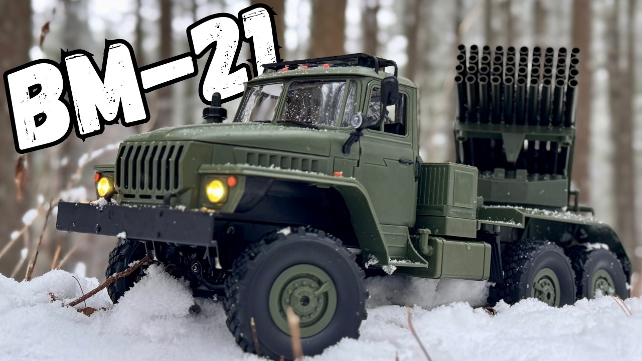 Легендарный советский военный грузовик 6×6 ВПЛ Б36-2 БМ-21 с ракетной установкой (для езды по снегу)
