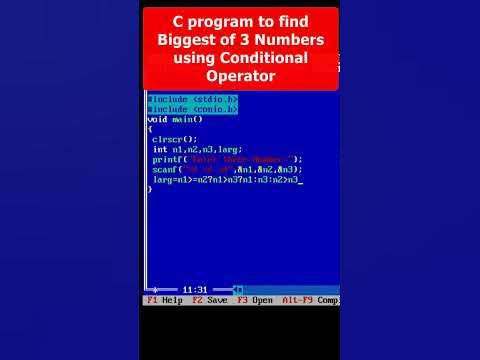 find the largest number among 3 numbers using conditional operator Part ...