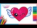 Cómo dibujar un CORAZÓN kawaii - ideas de dibujos fáciles