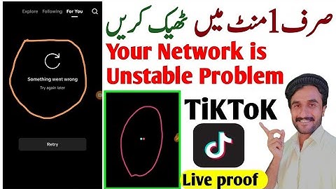 Your network is unstable Tap to retry | Tiktok network Nahin a raha hai | Fix Your Network