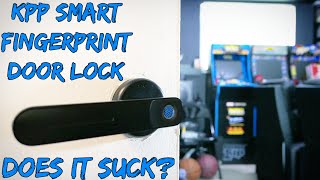 $50 KPP Smart Fingerprint Door Lock Unboxing, Install, Demo, & Review - Does It Suck?