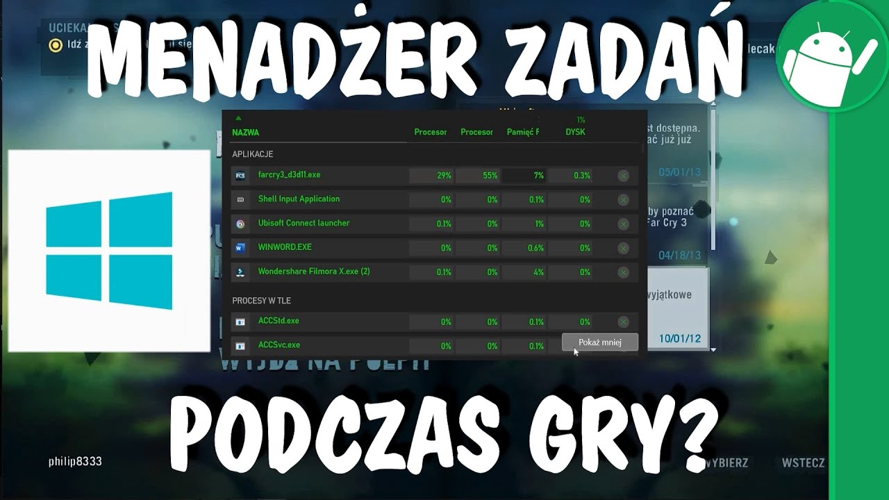 Update Włącz menadżera zadań podczas gry w Windows!