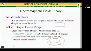 Electromagnetic Fields Theory, Lecture 1