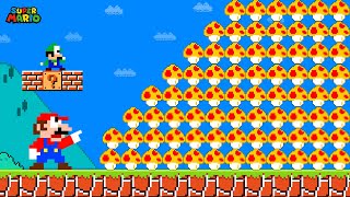 Can Mario and Tiny Luigi Collect 999 Mega Mushrooms in New Super Mario Bros.Wii??? | Game Animation